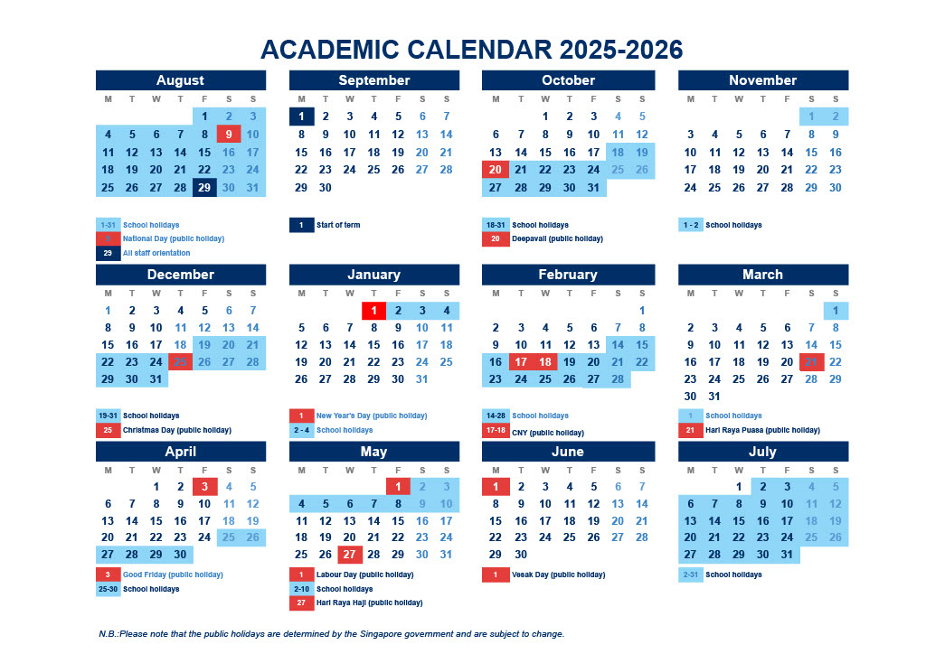 2025 26 Academic Calendar Eng