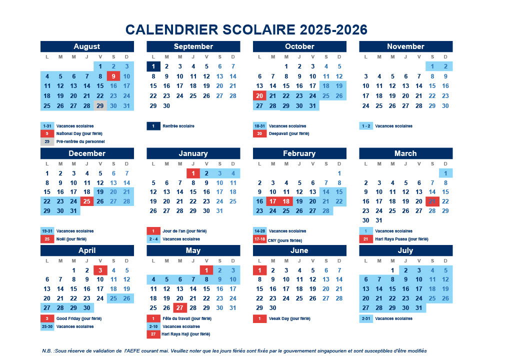 2025 26 Academic Calendar Fr