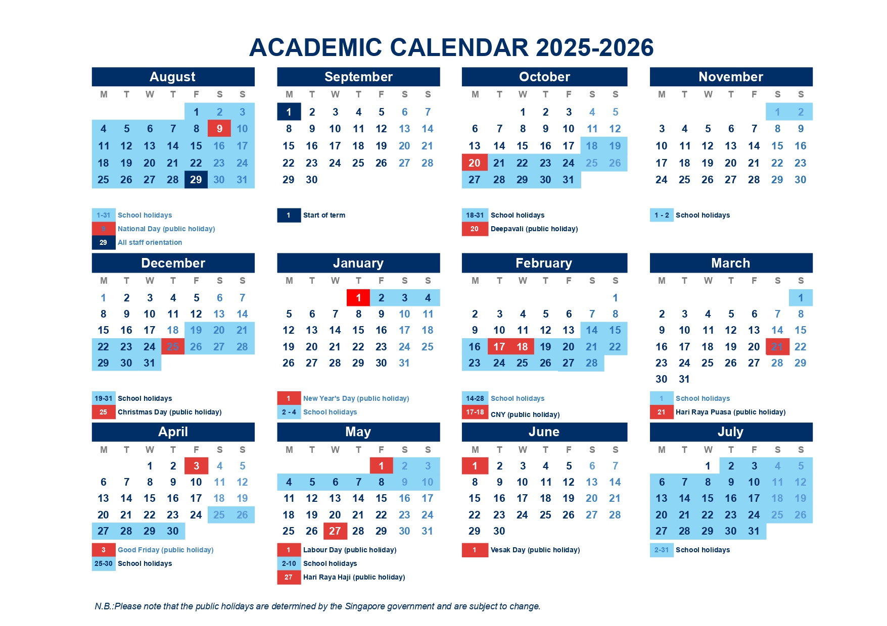 Academic Calendar 2025 2026.xlsx Copy Of Calendar English Page 0001
