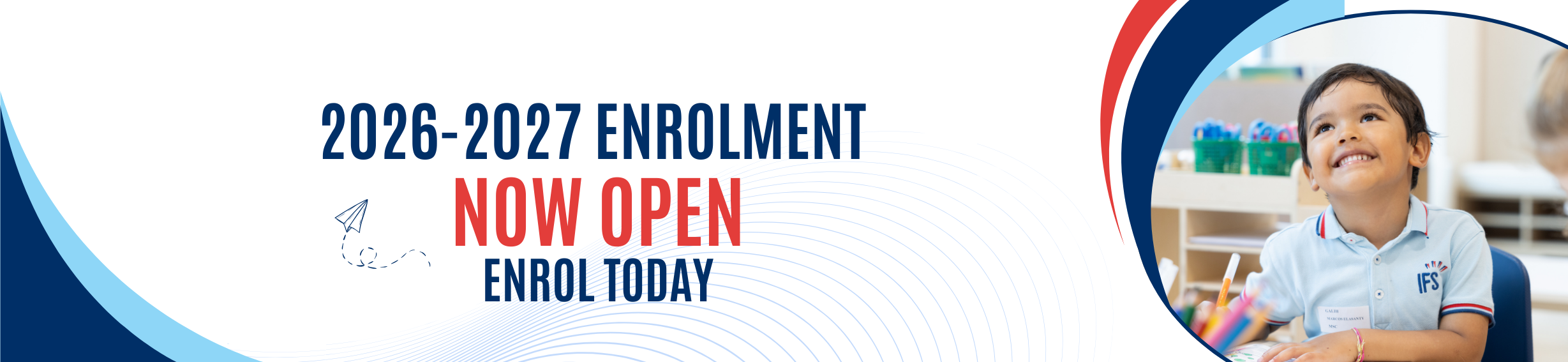IFS 2026-2027 Enrolment Banner