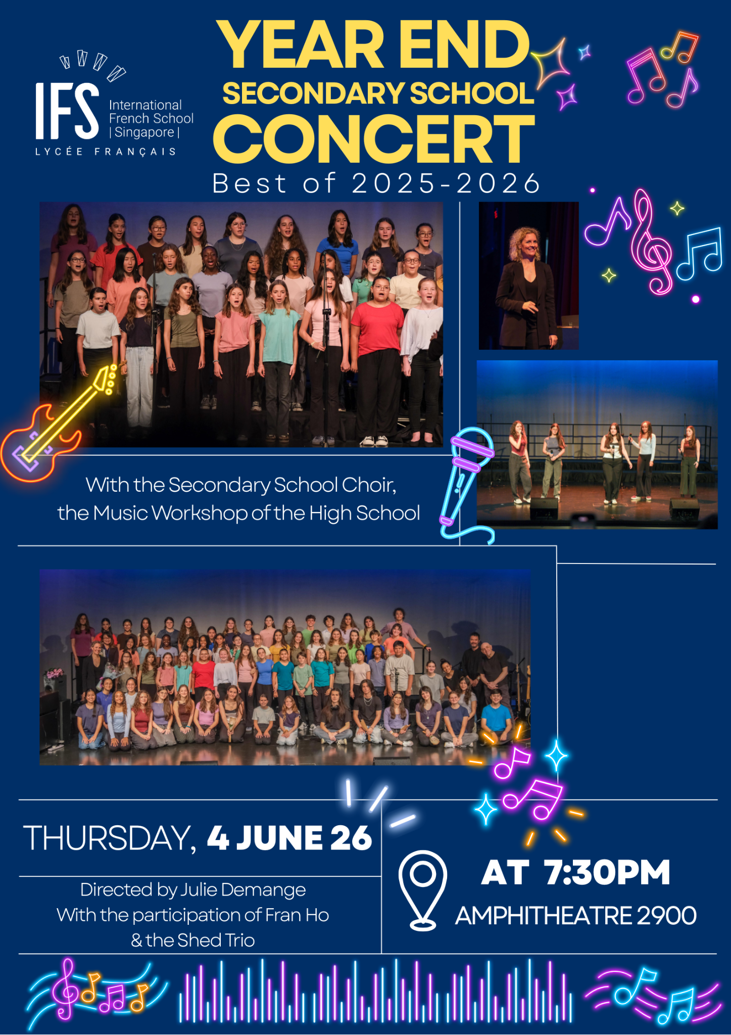 Year End Secondary School Concert Poster 2026