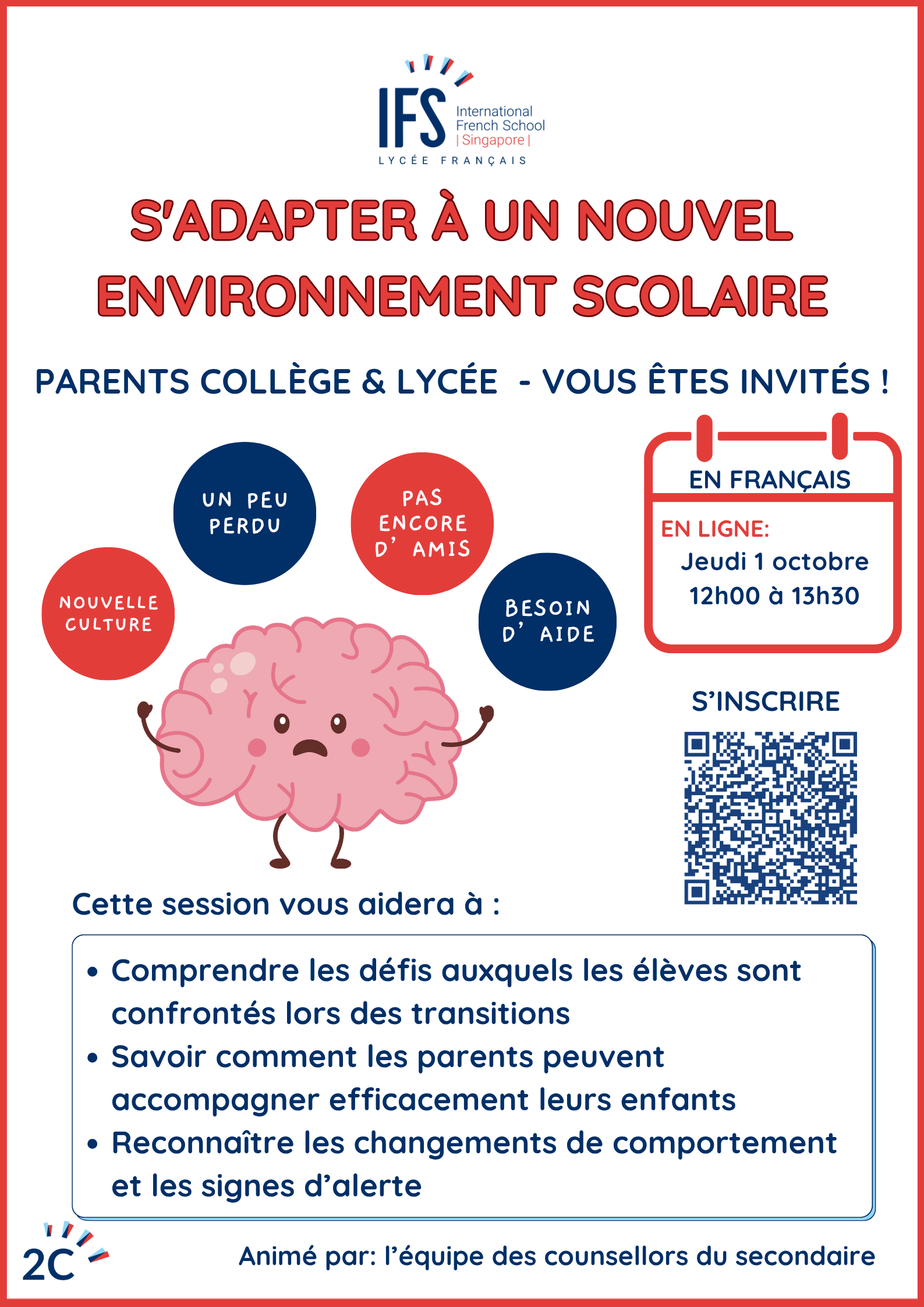 Ifs Parent Workshop Adjusting To A New School Environment Fr