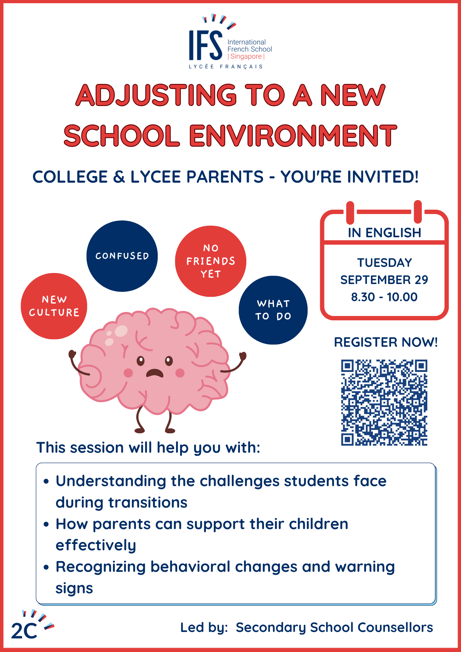 Ifs Parent Workshop Adjusting To A New School Environment