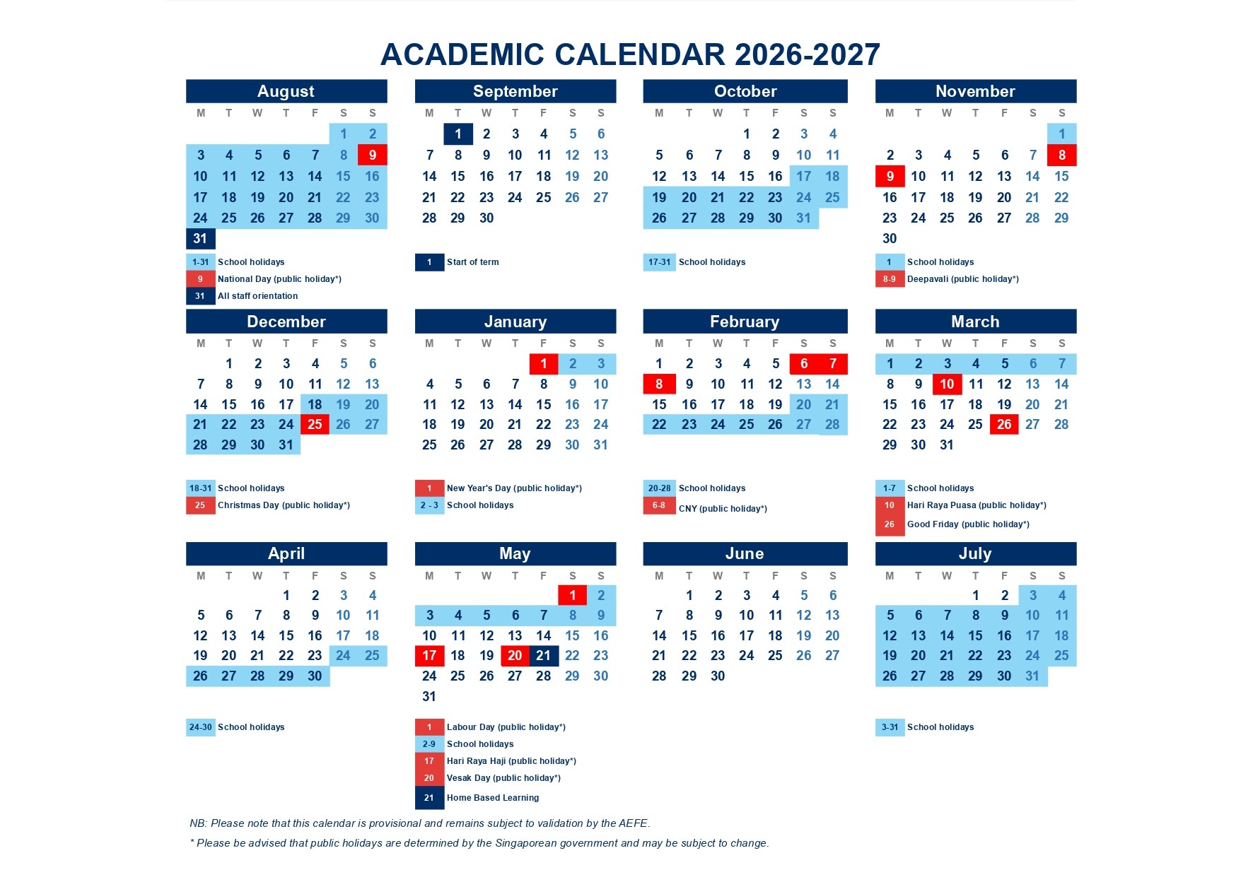 Ifs 2026 2027 Academic Calendar English